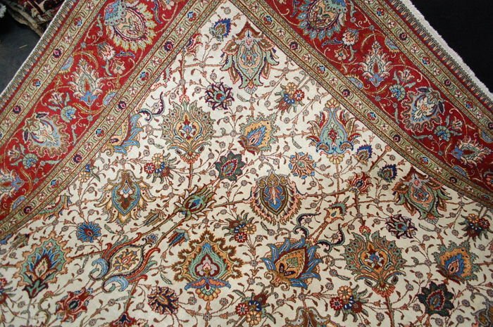 Très grand tapis Tabriz Iran signé Milieu XXème Siècle-photo-1