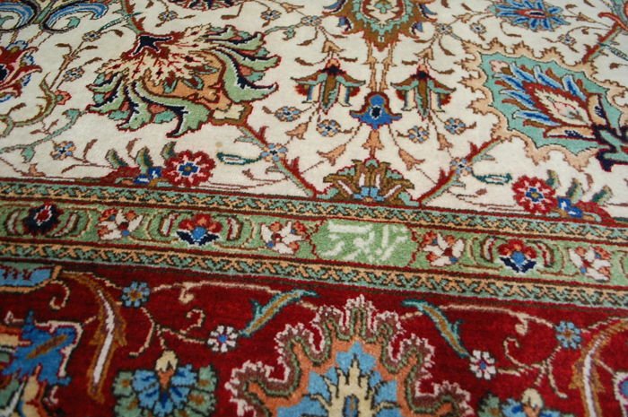 Très grand tapis Tabriz Iran signé Milieu XXème Siècle-photo-5