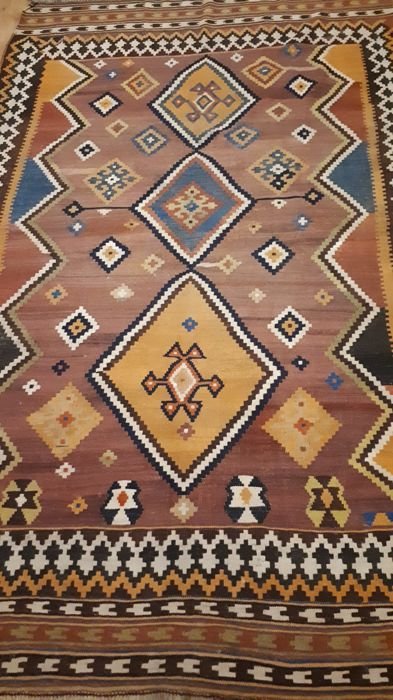 Tapis Kilim Persan Gashghaï début XXème-photo-3