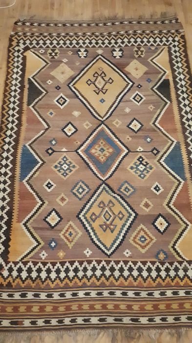 Persian Gashghai Kilim Rug Early 20th Century-photo-6