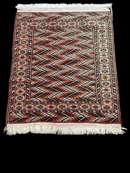 Authentic Turkmen Yomuth Bukhara Rug Circa 1970