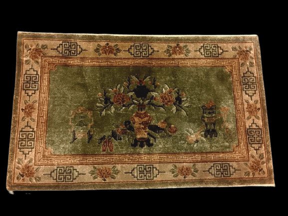 Tapis de Chine Ancien Shangaï en soie 100\\\%