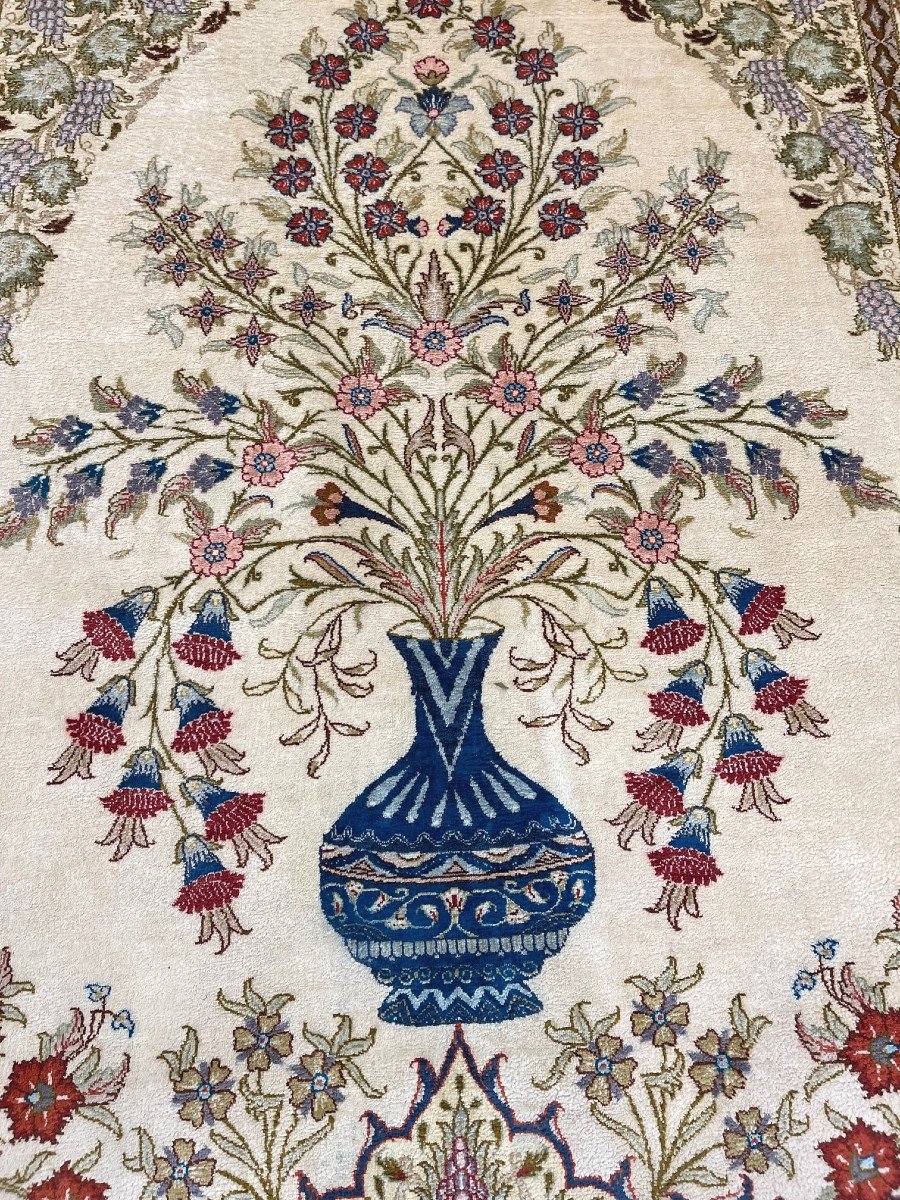 Tapis Persan Ghoum Soie-photo-2