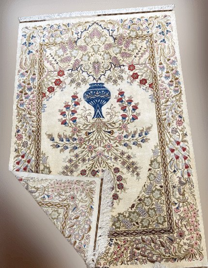 Persian Ghoum Silk Rug-photo-2