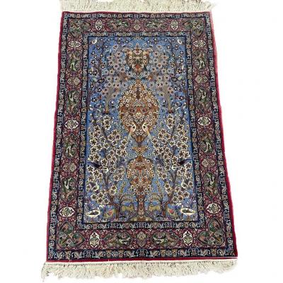 Tapis Iran Ispahan Laine & Soie "Arbre de Vie"