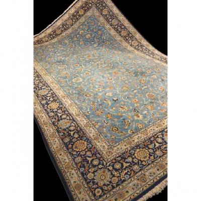 Large Persian Keshan Rug Signed Circa 1950