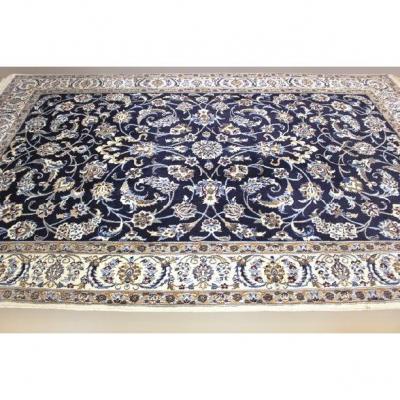 Carpet Persian Nain Wool & Silk Flowers