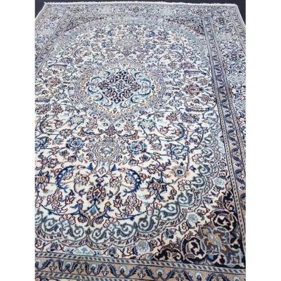 Large Persian Carpet Nain Wool & Silk