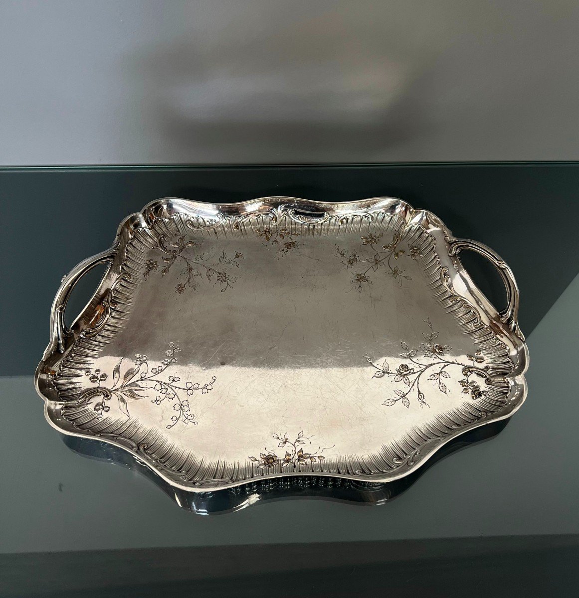 Cardeilhac Paris - Plat De Service De Style Rocaille / Néo Louis XV, Début XXè-photo-4