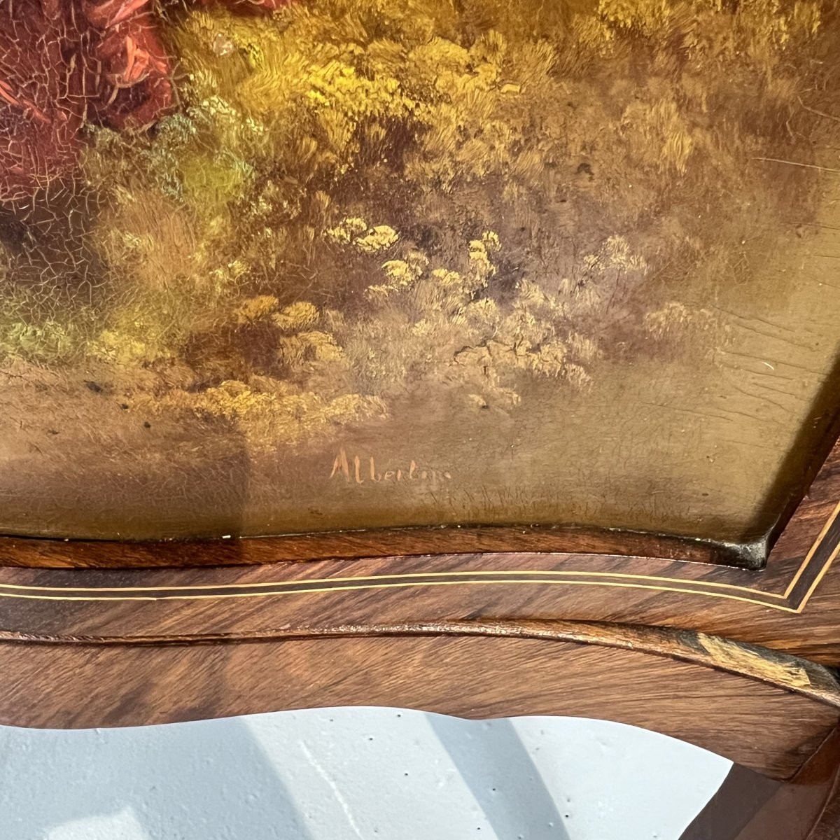 19th Century Curved Display Cabinet - France - Vernis Martin - Napoleon III Louis XV Furniture-photo-1