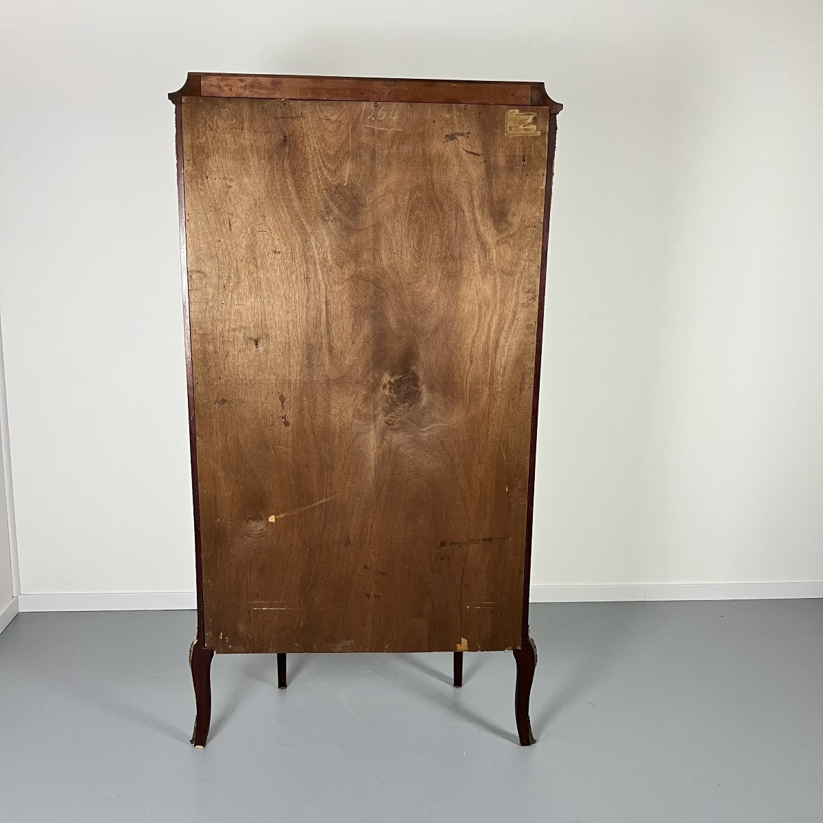 19th Century Curved Display Cabinet - France - Vernis Martin - Napoleon III Louis XV Furniture-photo-8