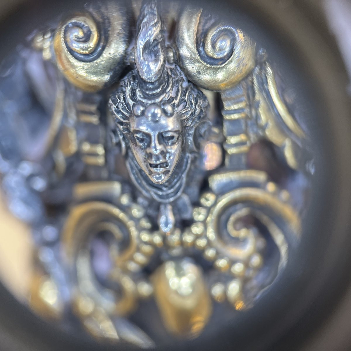 Coupe Tazza argent minerve vermeil, XIXème Neo Renaissance poinçon à déchiffrer-photo-4