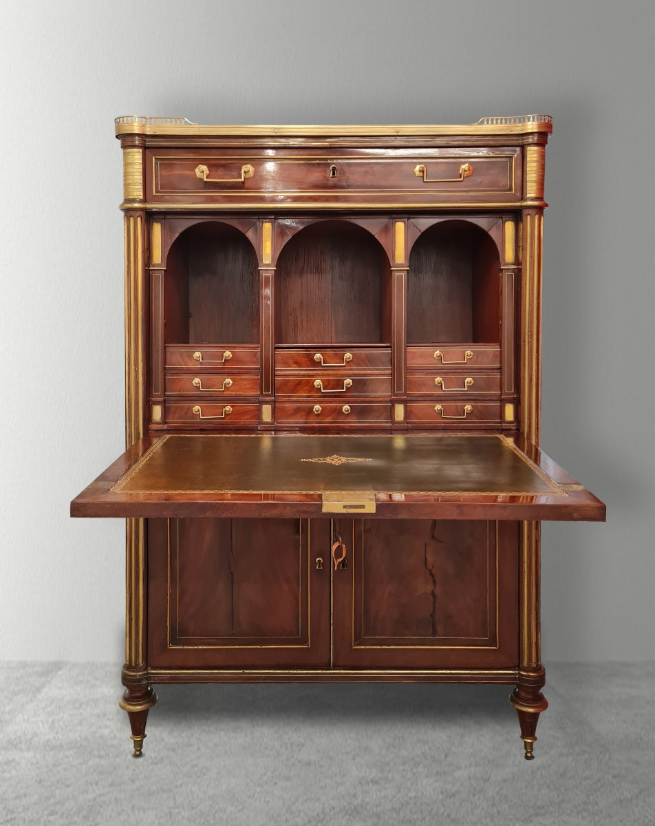 Louis XVI Period Mahogany Secretary