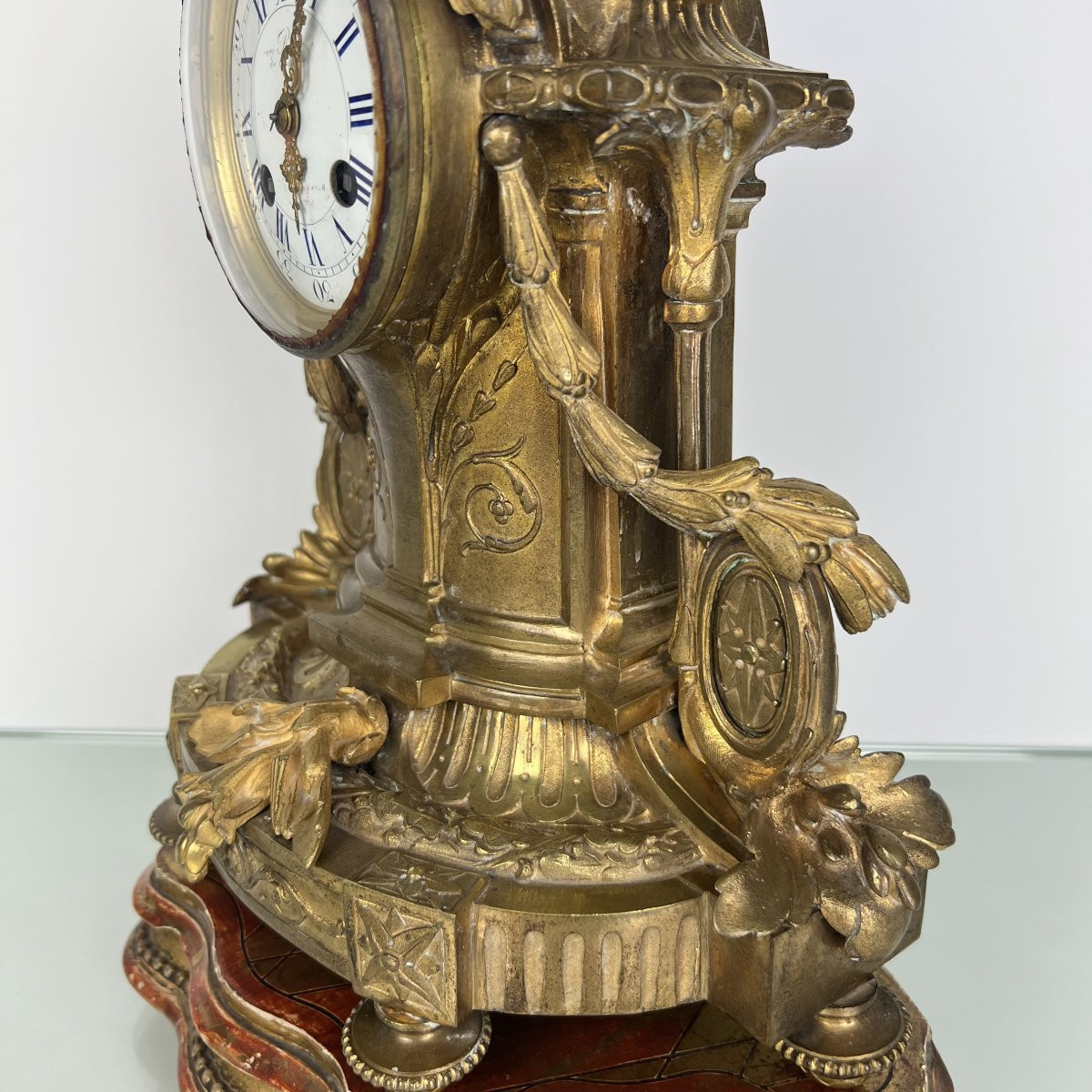 Pendule en bronze XIXe siècle - Henri Robert - Paris - Médaille Vincenti & Cie 1855-photo-2