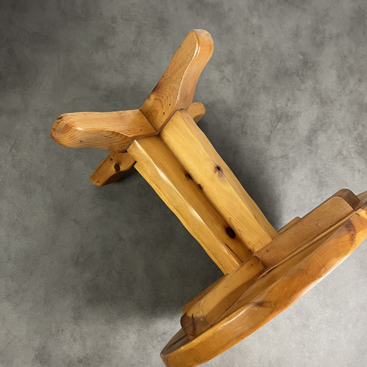 Pair Of Antique Round Coffee Tables In The Perriand Or Daumiller Design Style, Alpin Furniture-photo-3