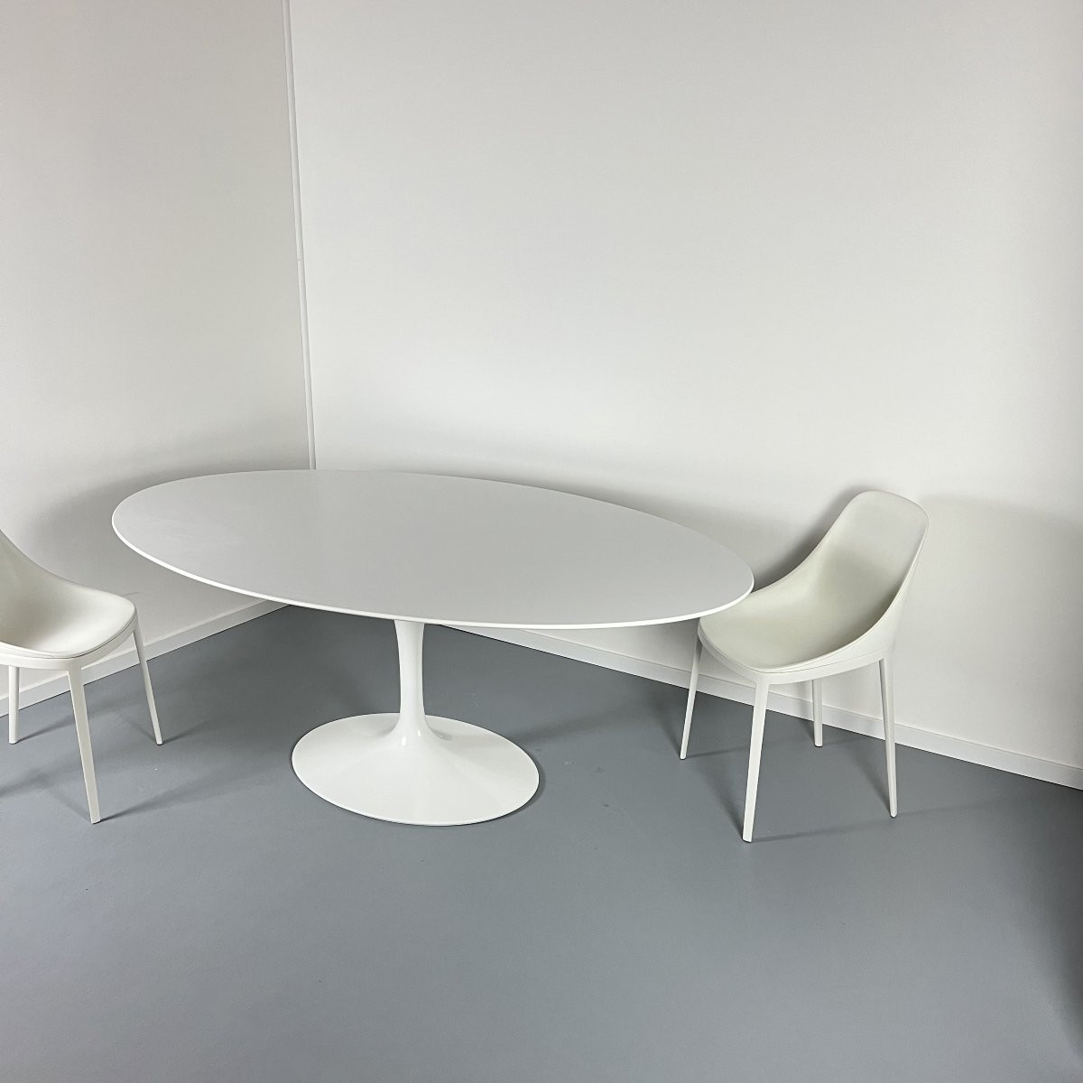 Grande Table de salle à manger ovale Saarinen Knoll 198 cm Tulipe Design 1956-photo-2