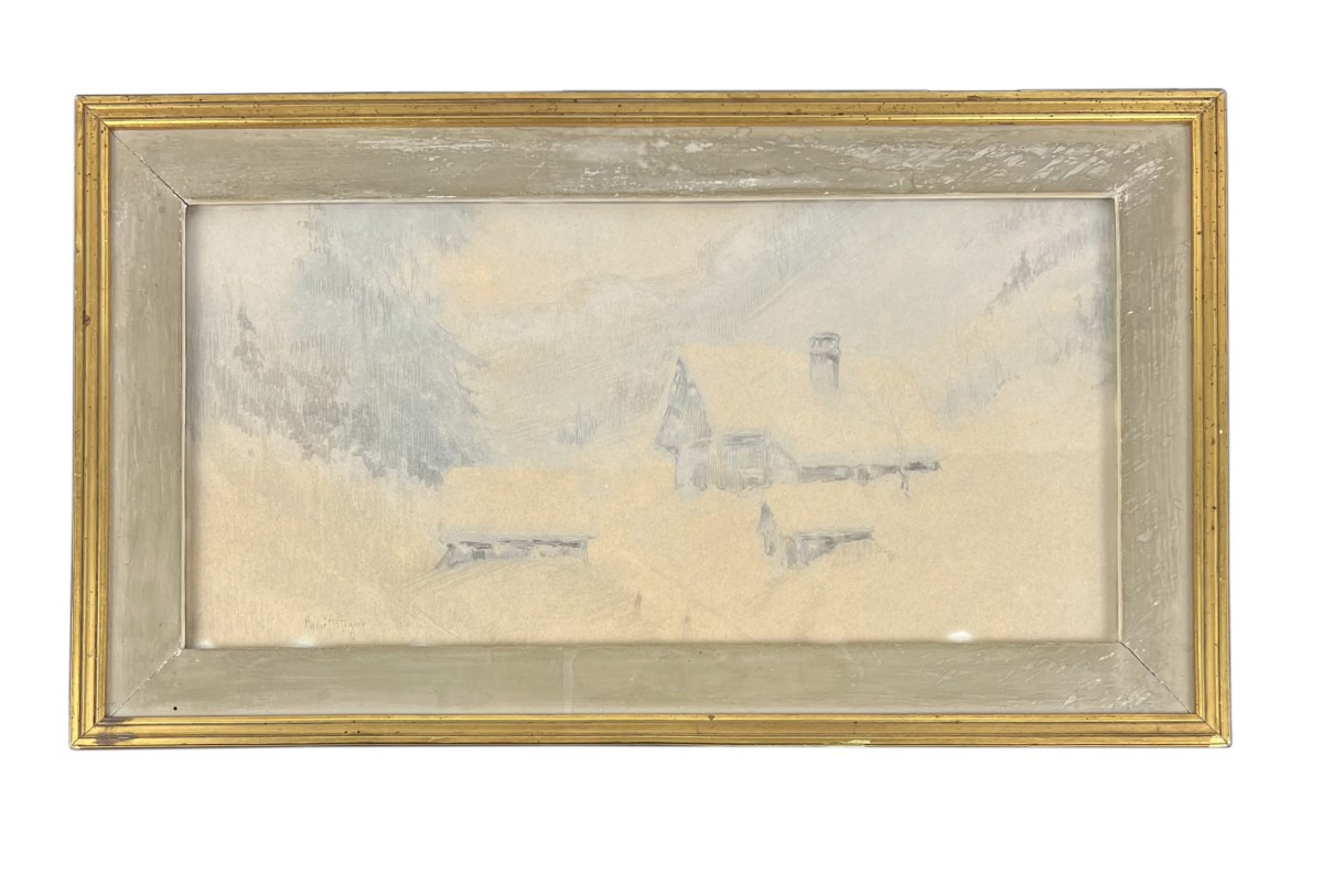 Painting By André Artigue (1879 - 1956). Mountain Landscape, Chartreuse Region. France