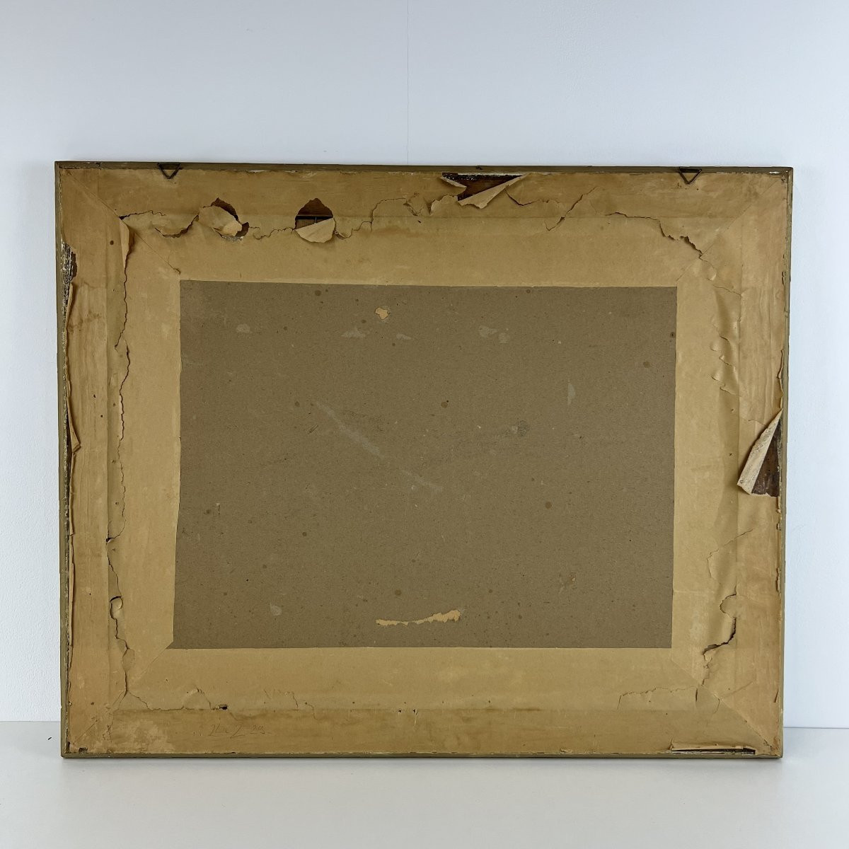 Auguste Clergé 1950 signé, Tableau, peinture, Aquarelle, Paysage champêtre provencal-photo-3