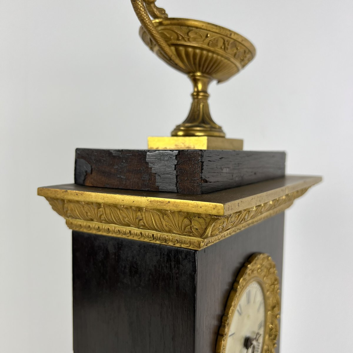 19th Century Clock France – Charles X – Antique-style Cup With Serpents, Gilt Bronze, 1820-photo-6