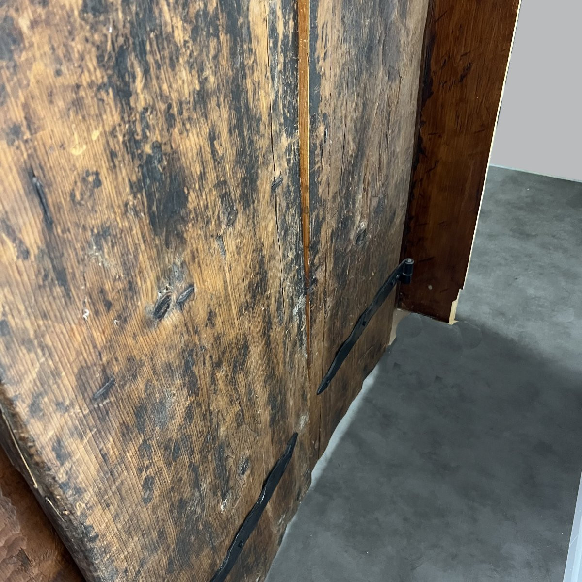 Ancienne Porte de Palais Indien en Bois Sculpté - Architecture, Travail Artisanal du XXe siècle-photo-4