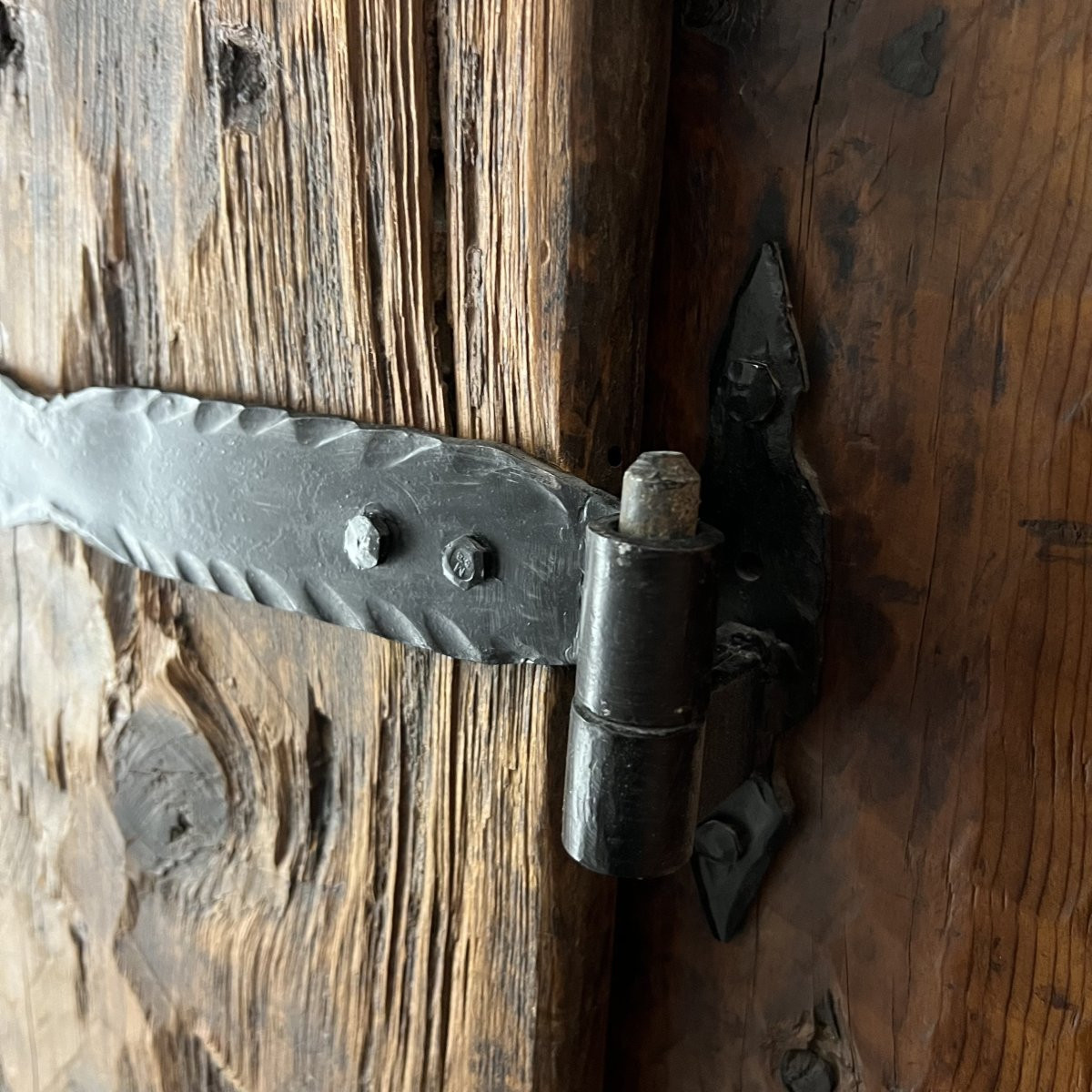 Ancienne Porte de Palais Indien en Bois Sculpté - Architecture, Travail Artisanal du XXe siècle-photo-5