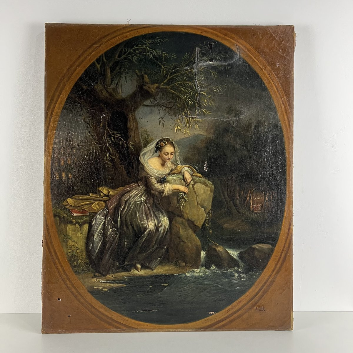 Oil On Canvas After Franquelin, Paris, France, 1849, Alphonse Giroux, 19th Century Romanticism-photo-2