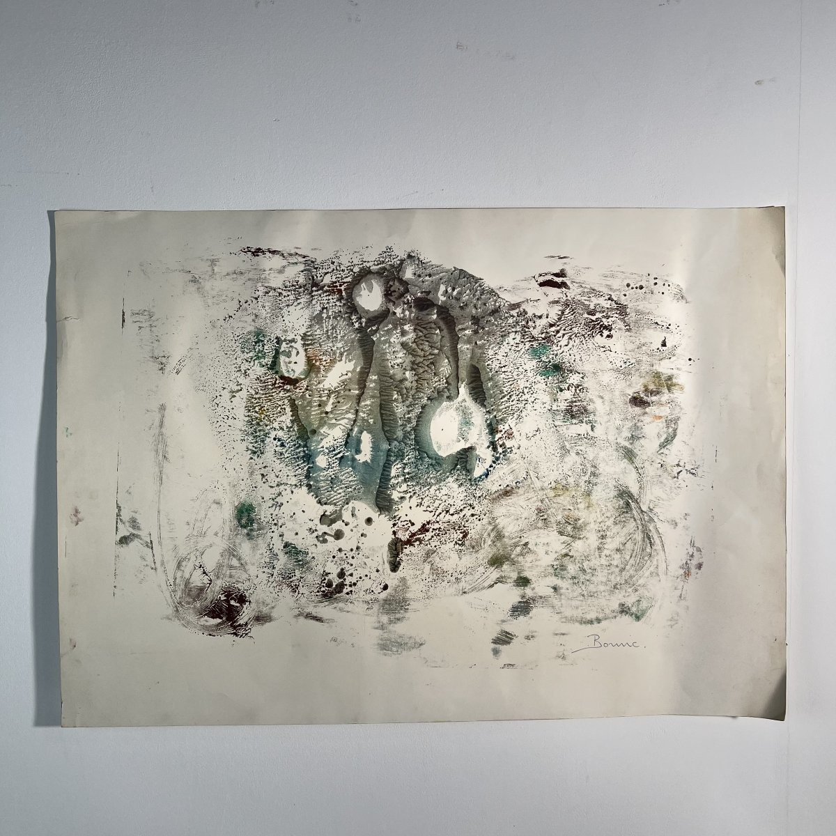 Grande composition abstraite par Pietro Righettini - Bornic (1924-2017) Italie, Suisse, Genève,-photo-2