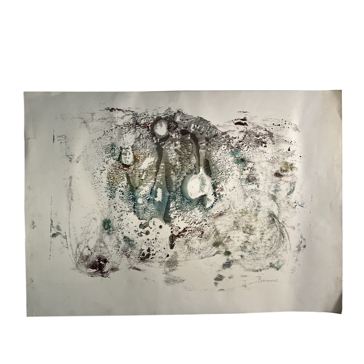 Grande composition abstraite par Pietro Righettini - Bornic (1924-2017) Italie, Suisse, Genève,