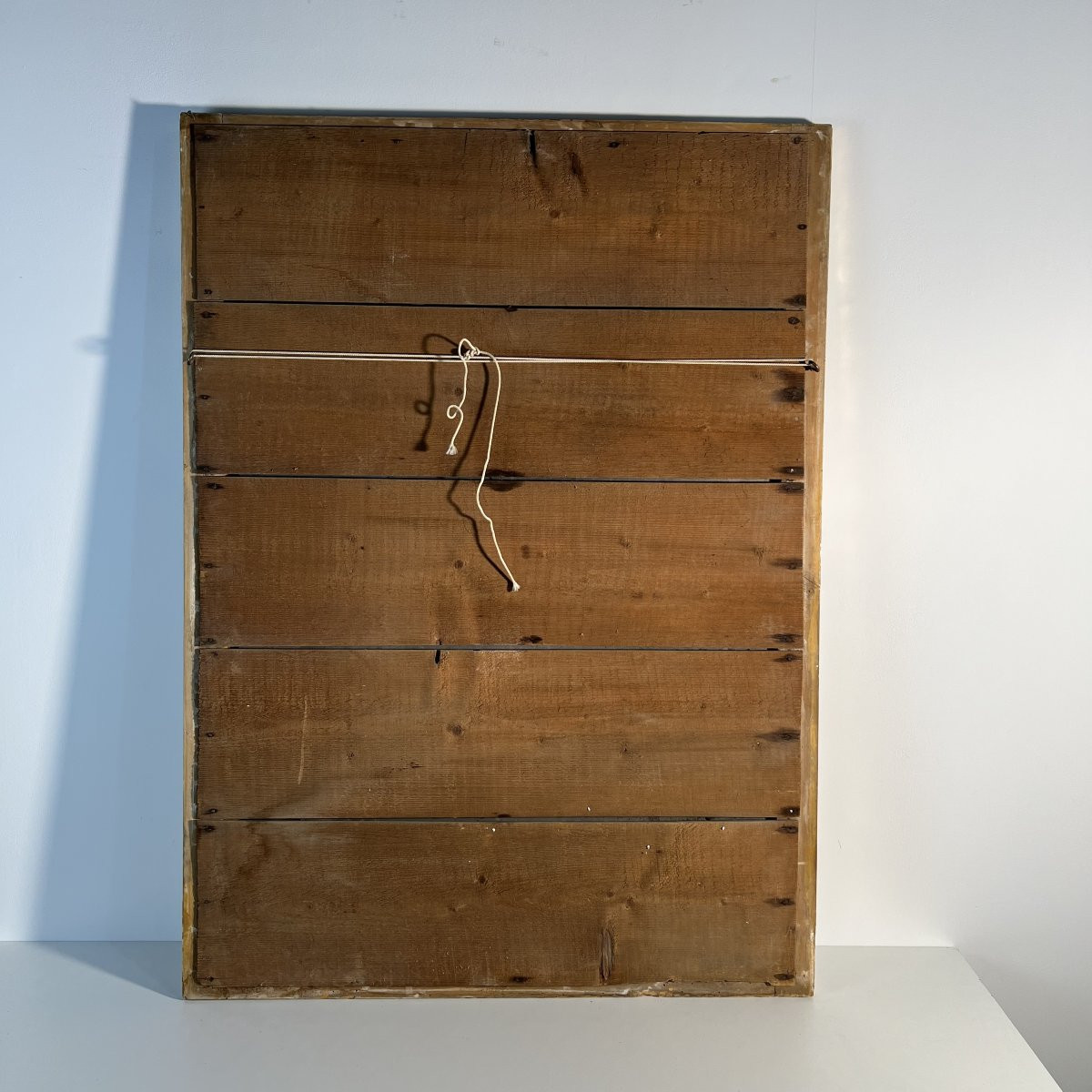 Antique Large Louis XVI Period Mirror In Giltwood And Mercury Glass, 18th Century France-photo-2