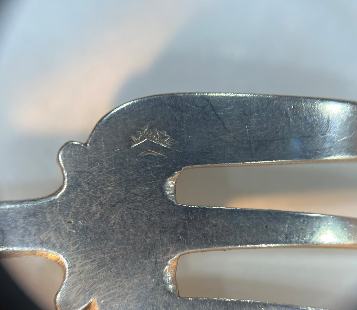 3 fourchettes à huîtres en argent, Emile Puiforcat, XIXe siècle - Armoiries par Gallé-photo-3