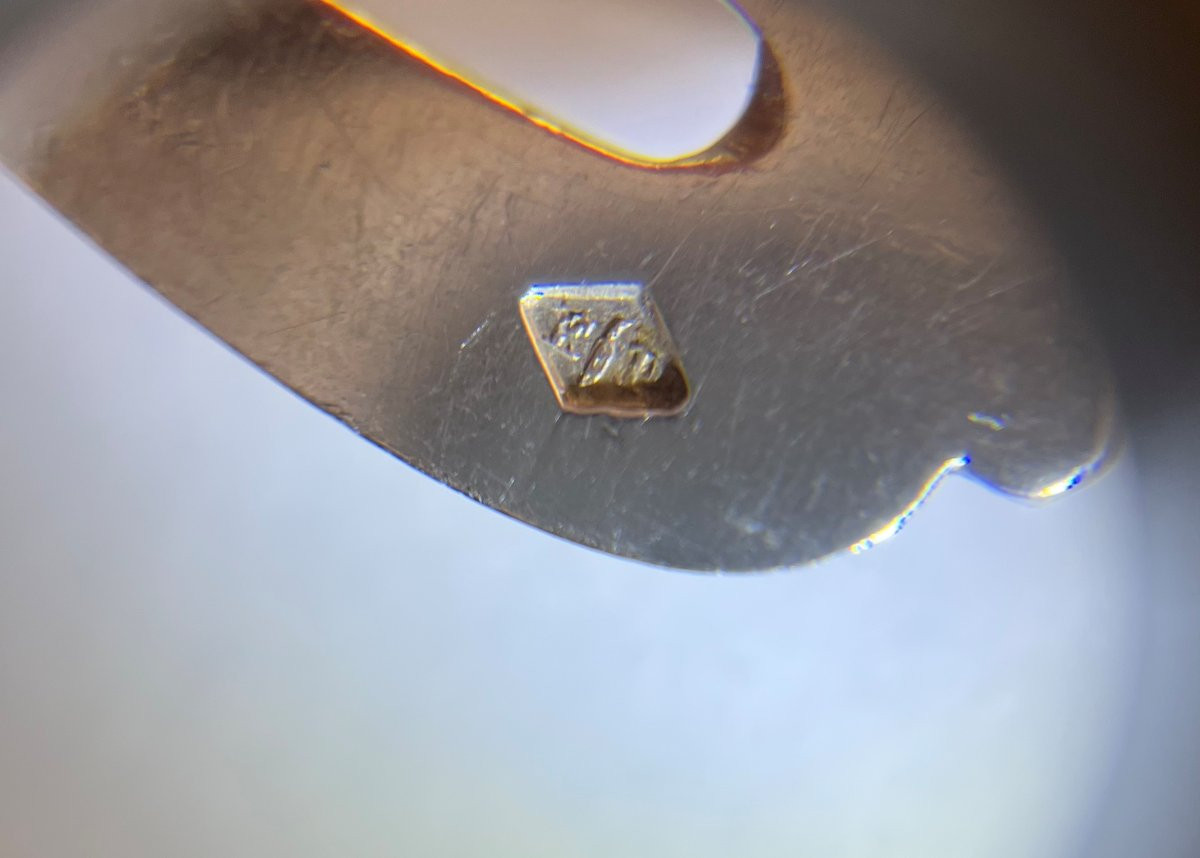 3 fourchettes à huîtres en argent, Emile Puiforcat, XIXe siècle - Armoiries par Gallé-photo-7