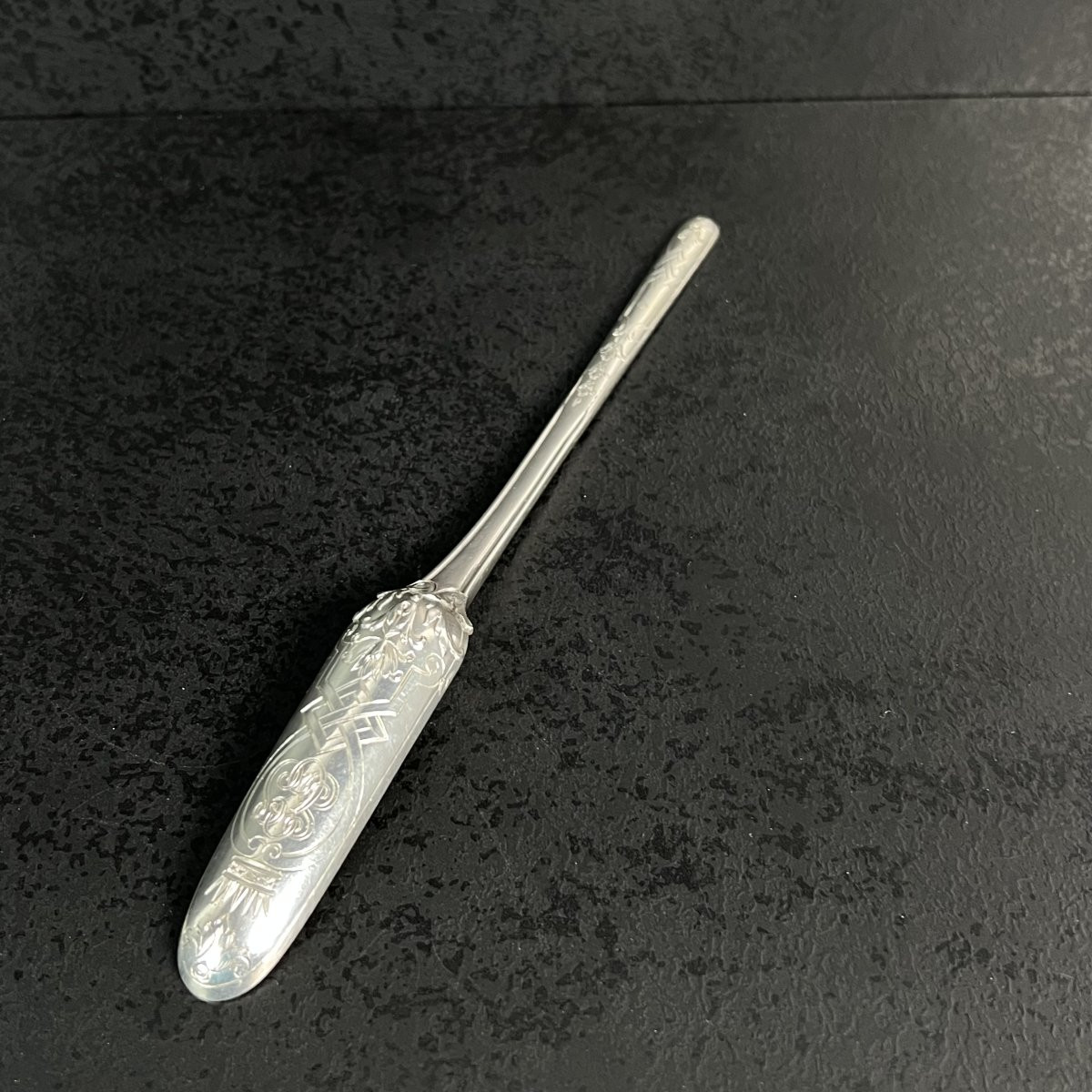 Cuillère à moelle en argent massif - Émile Puiforcat Style Renaissance, XIXe siècle-photo-3