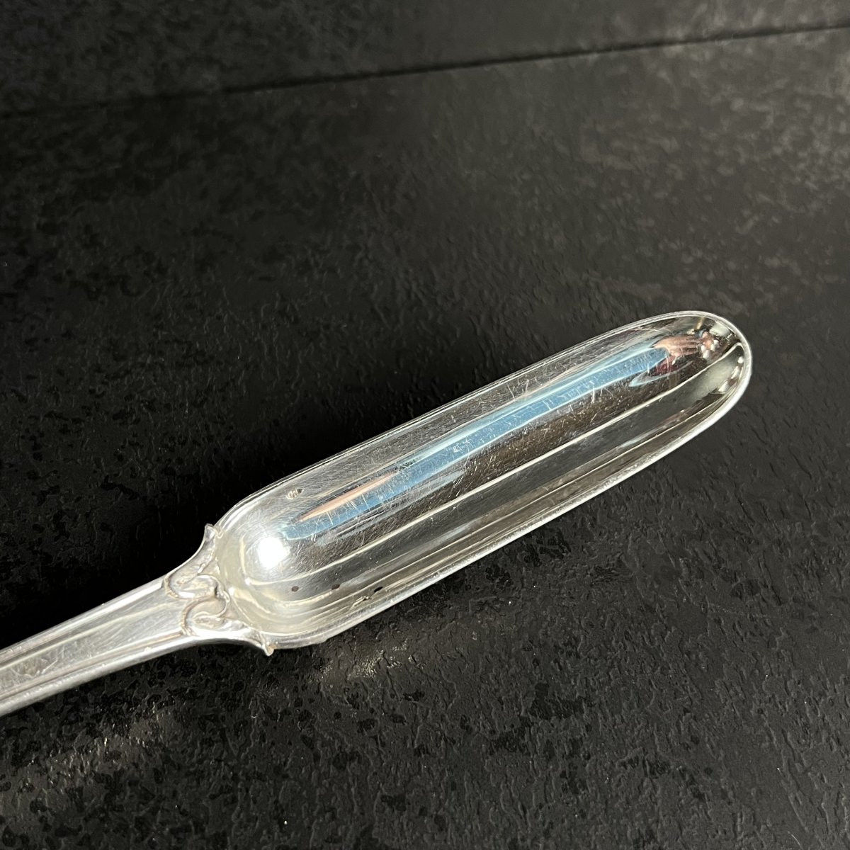 Cuillère à moelle en argent massif - Émile Puiforcat Style Renaissance, XIXe siècle-photo-4