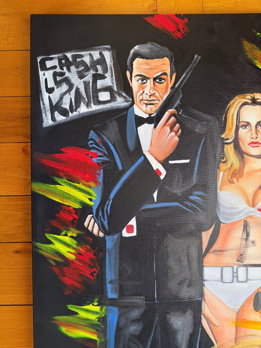 Tableau Grand format «007 Cash Me» (2016) de Domingo Zapata - acrylique-photo-2