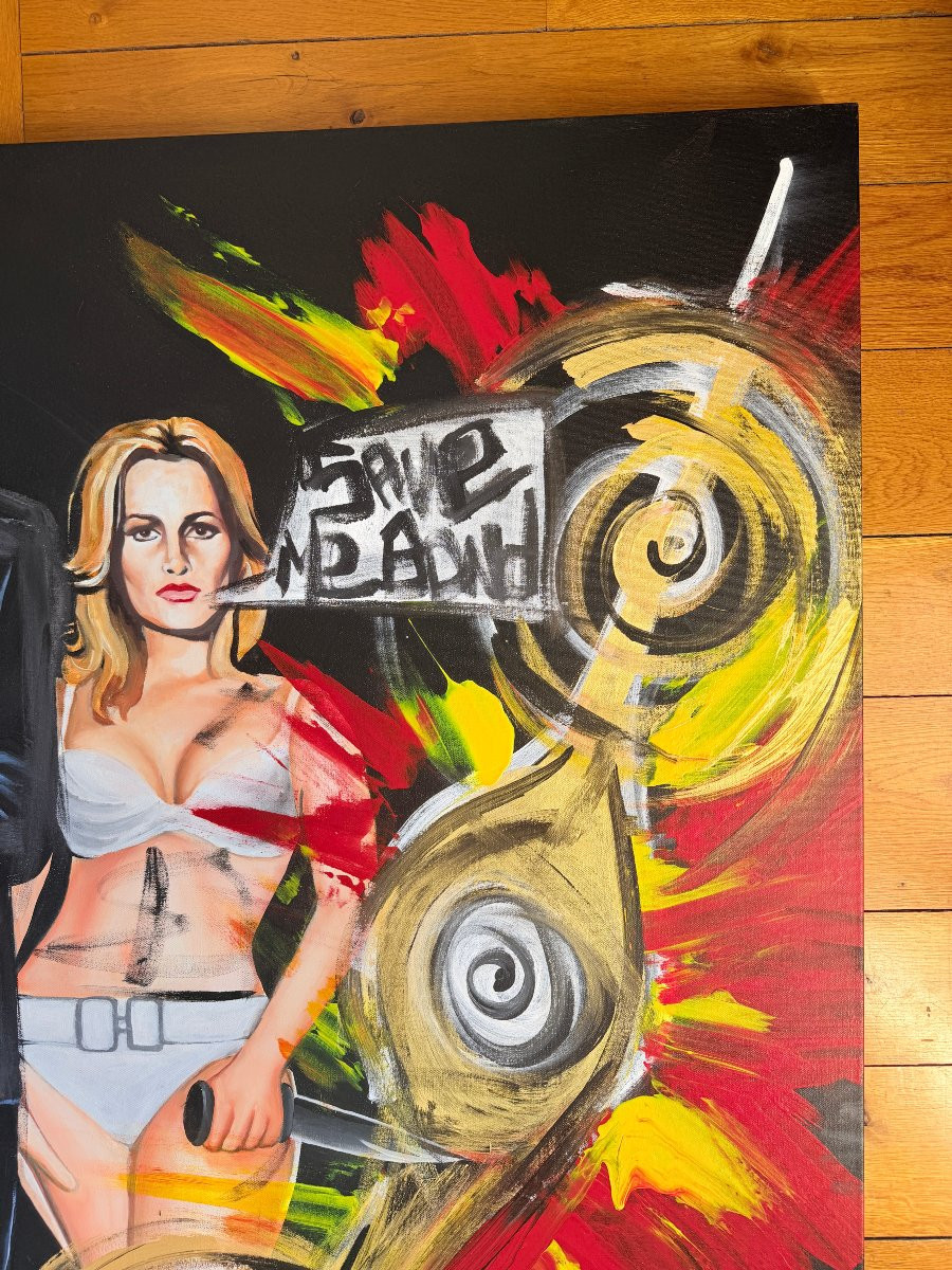 Tableau Grand format «007 Cash Me» (2016) de Domingo Zapata - acrylique-photo-3