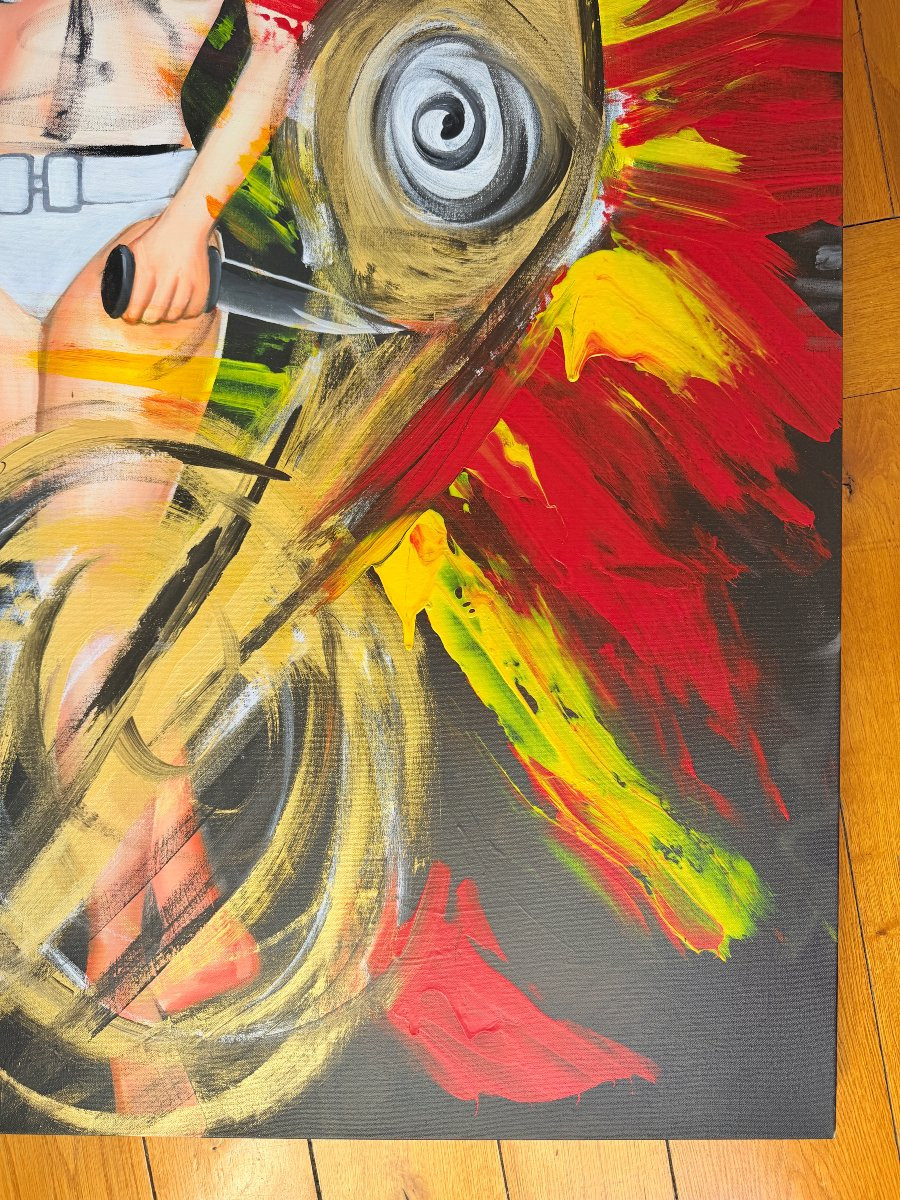 Tableau Grand format «007 Cash Me» (2016) de Domingo Zapata - acrylique-photo-1