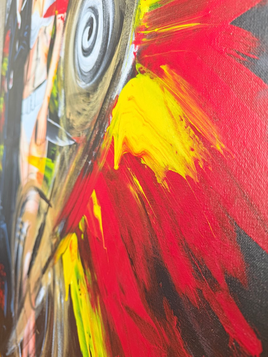 Tableau Grand format «007 Cash Me» (2016) de Domingo Zapata - acrylique-photo-4