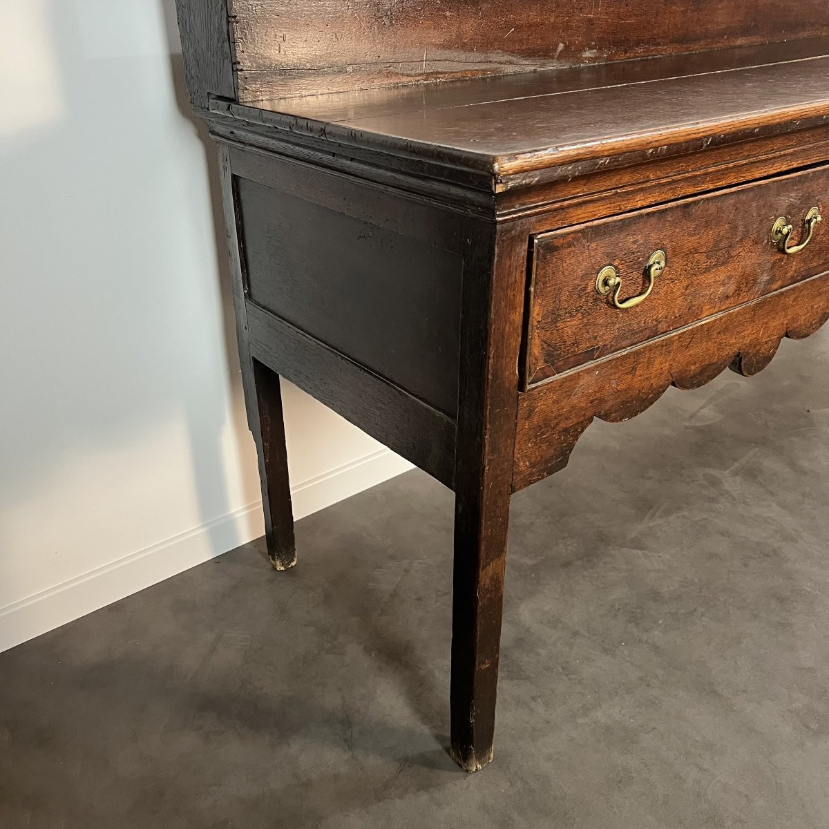 Large English Sideboard, Buffet, Dresser, Solid Oak, George III Period, 19th Century-photo-4