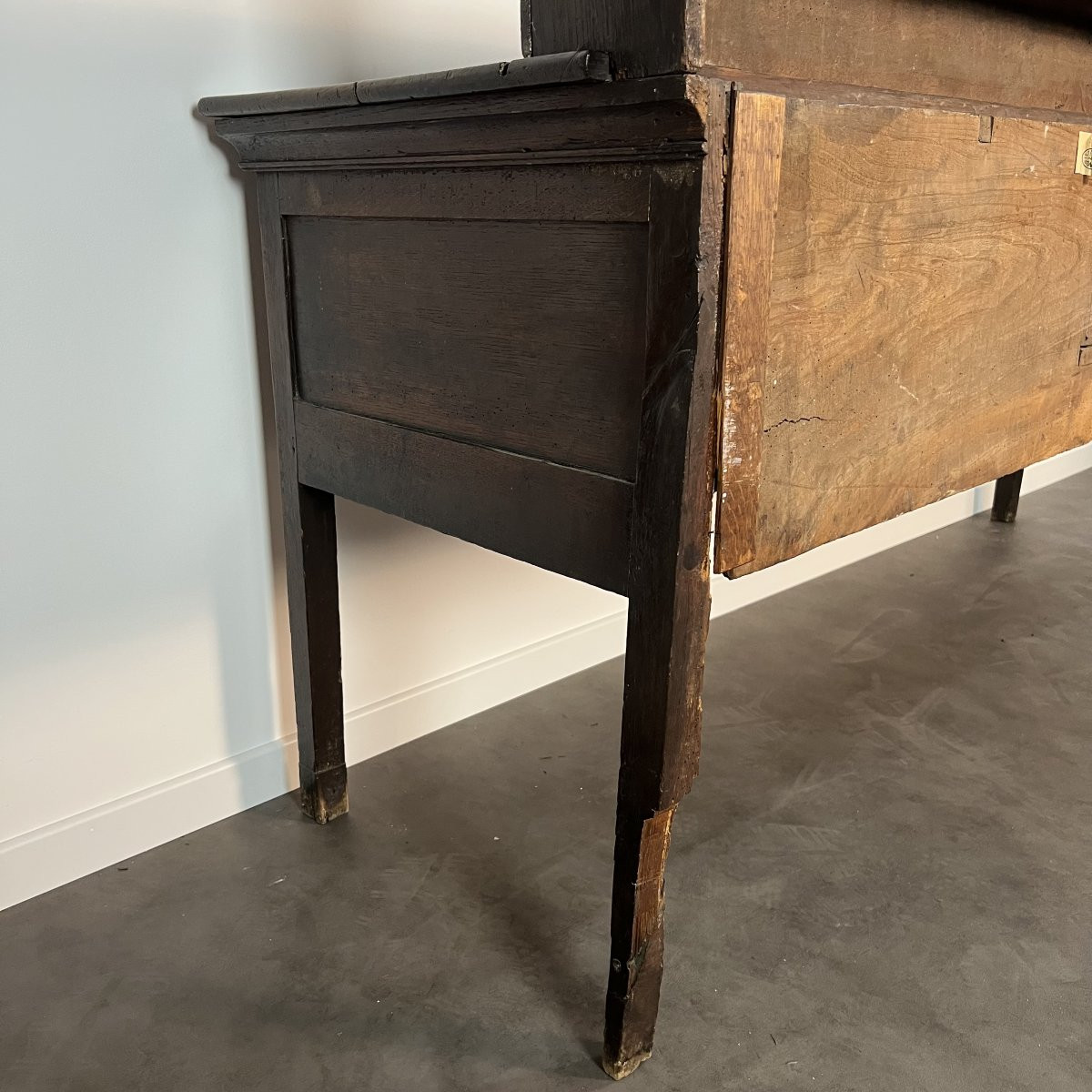 Large English Sideboard, Buffet, Dresser, Solid Oak, George III Period, 19th Century-photo-8