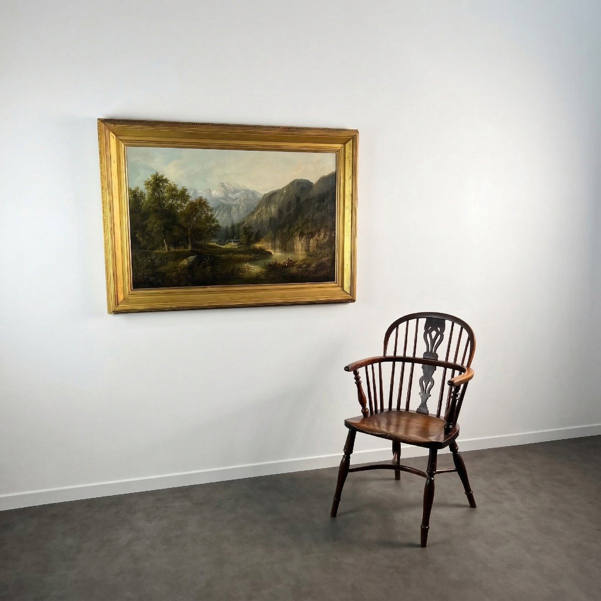 Mountain Landscape, Tyrol - Eduard Boehm (vienna 1830-1890) Oil On Canvas, Romantic, 19th Century -photo-4