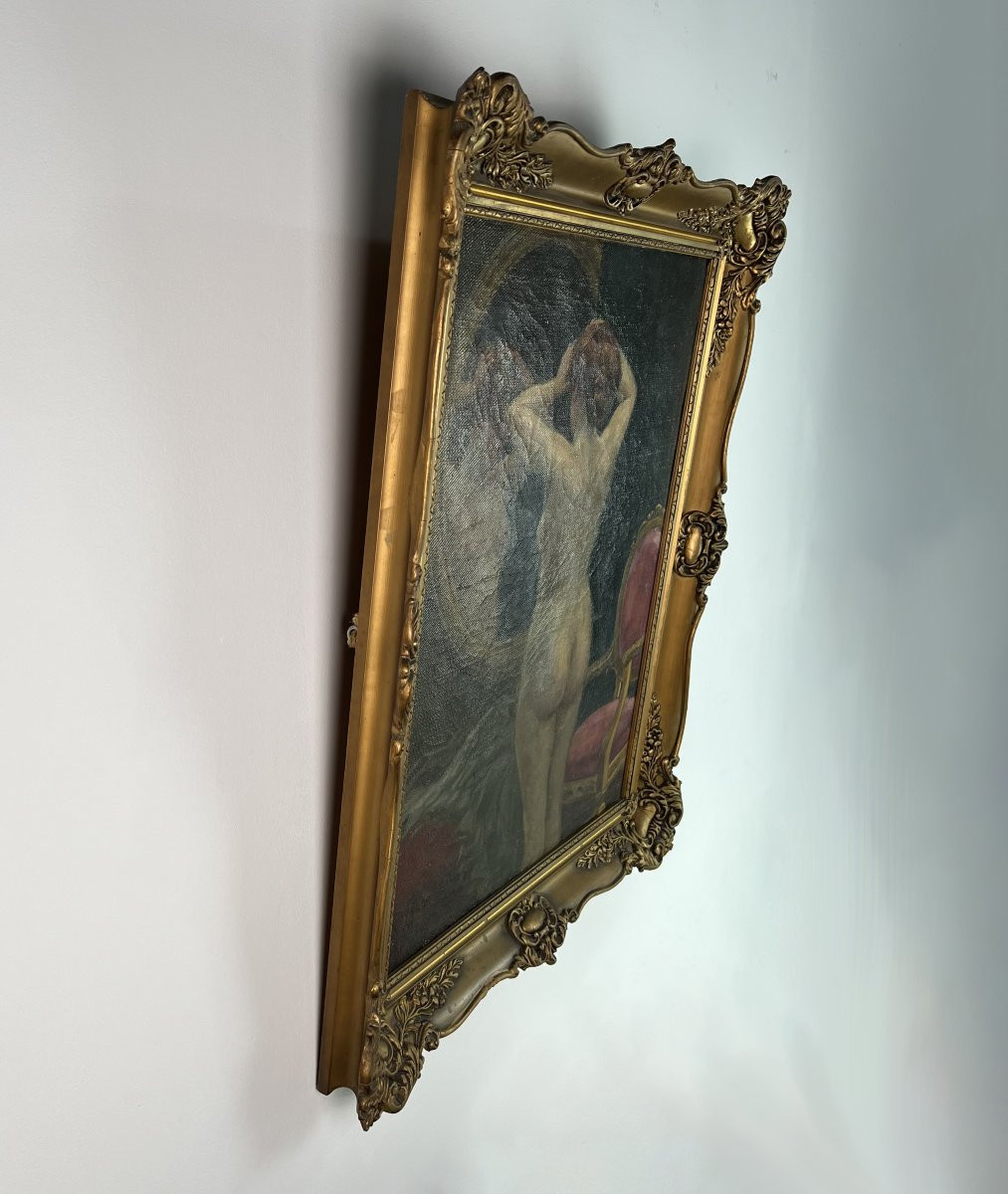 Szekely Mihaly Tordai (Hongrie 1890-1940) Huile sur toile — Nu féminin -photo-2