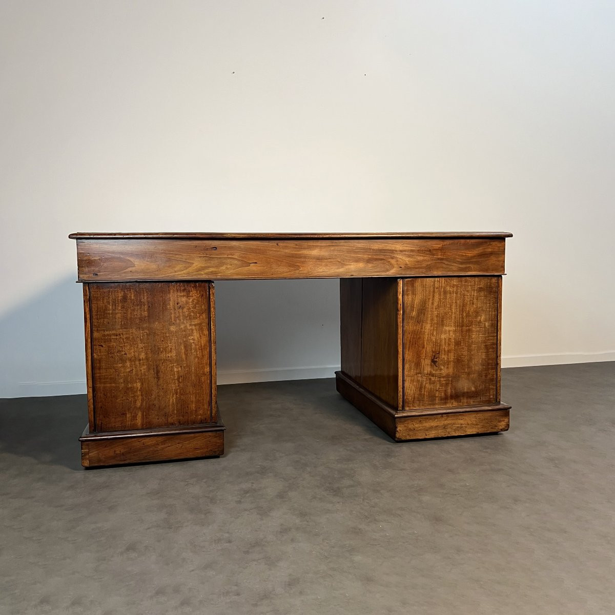 Bureau à caissons en acajou époque victorienne, pedestal desk, Angleterre XIXe siècle -photo-8