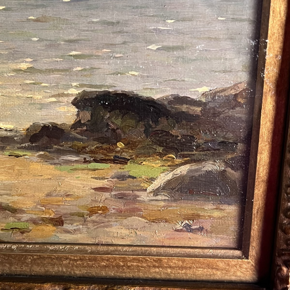 Huile sur toile Duncan Cameron (Ecosse 1837-1916) Scène Marine du XIXe siècle-photo-4