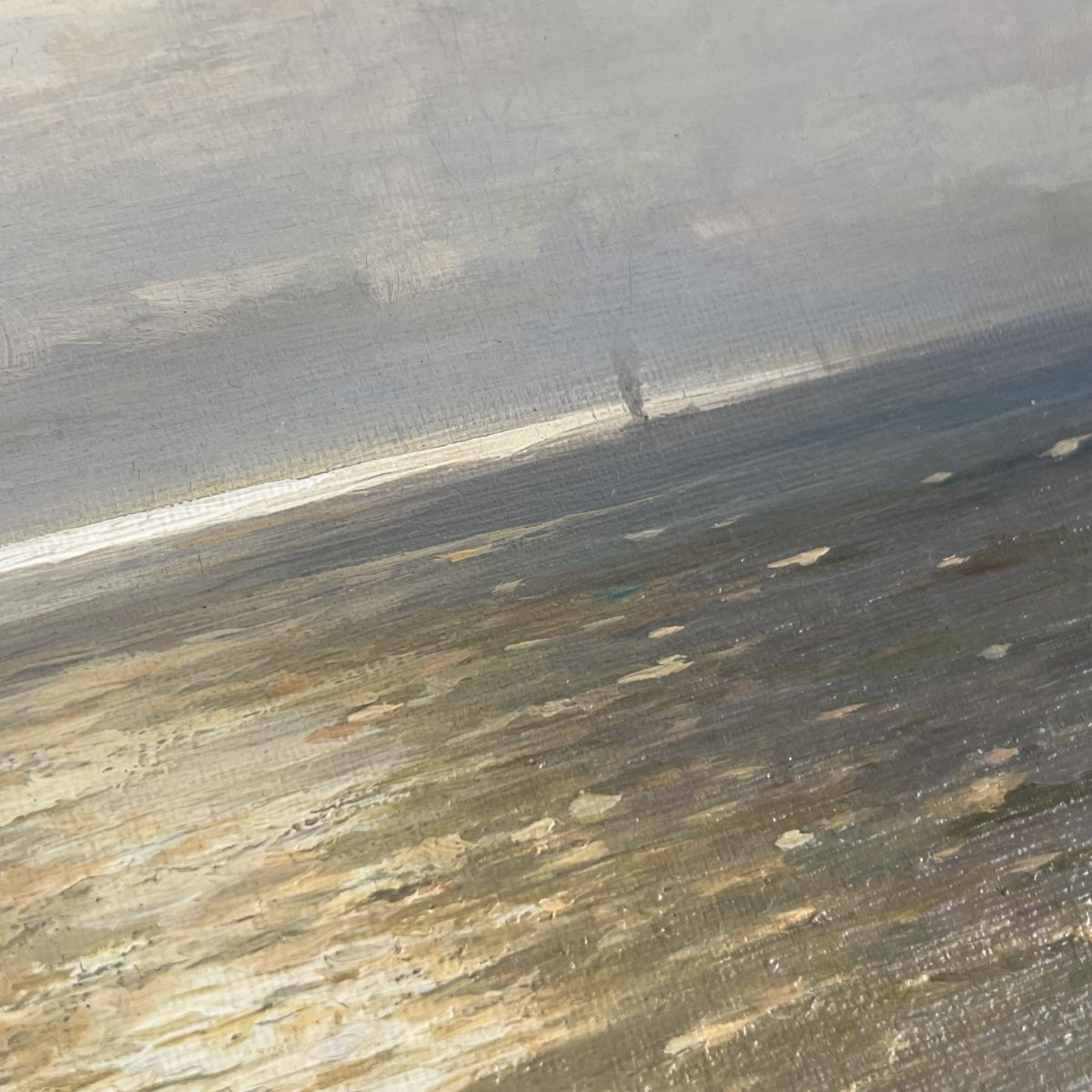 Huile sur toile Duncan Cameron (Ecosse 1837-1916) Scène Marine du XIXe siècle-photo-1