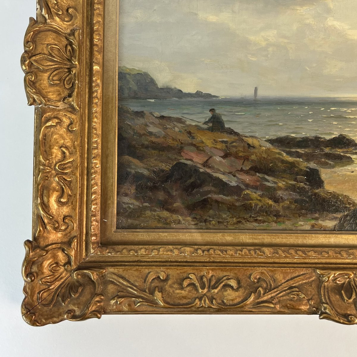 Huile sur toile Duncan Cameron (Ecosse 1837-1916) Scène Marine du XIXe siècle-photo-3