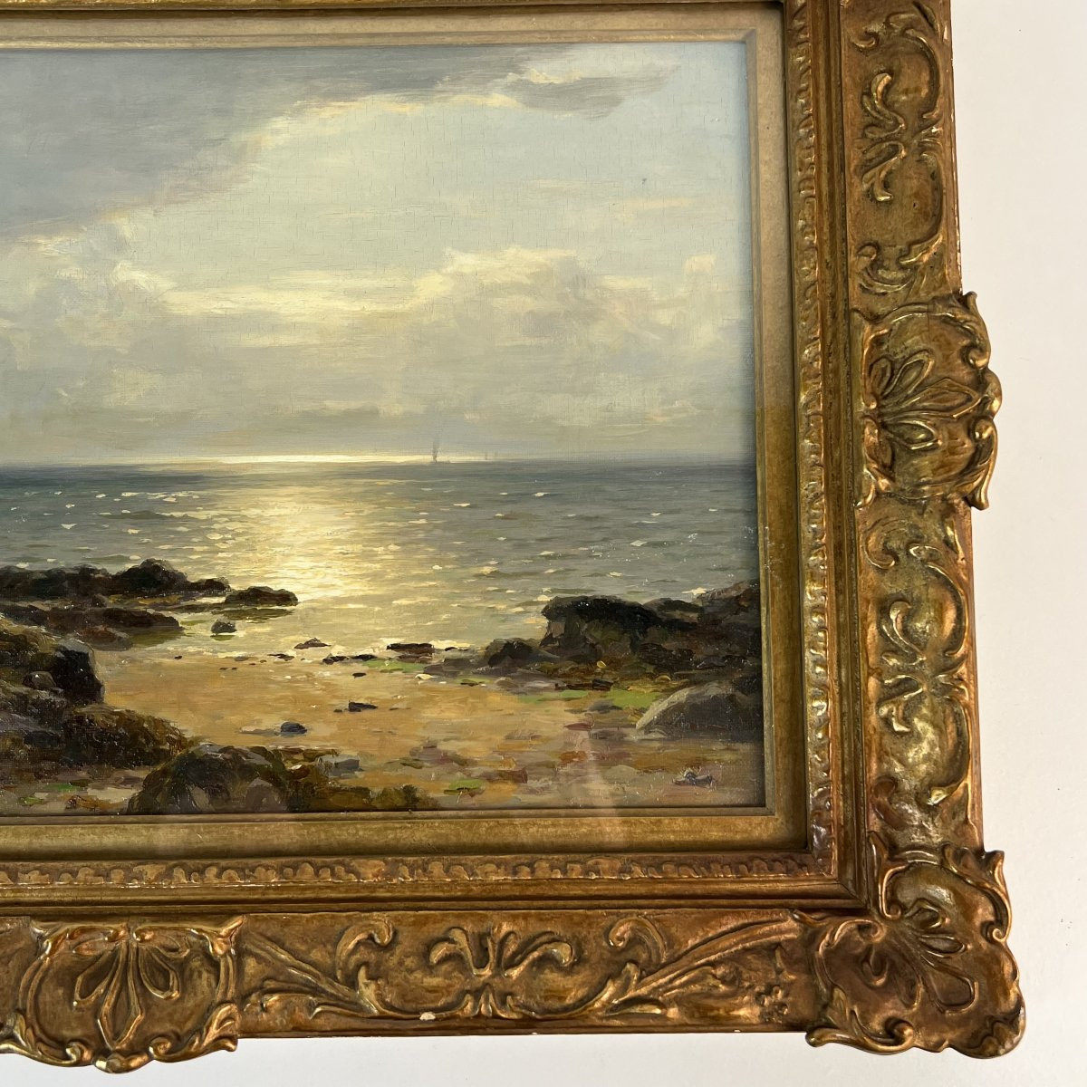 Huile sur toile Duncan Cameron (Ecosse 1837-1916) Scène Marine du XIXe siècle-photo-4