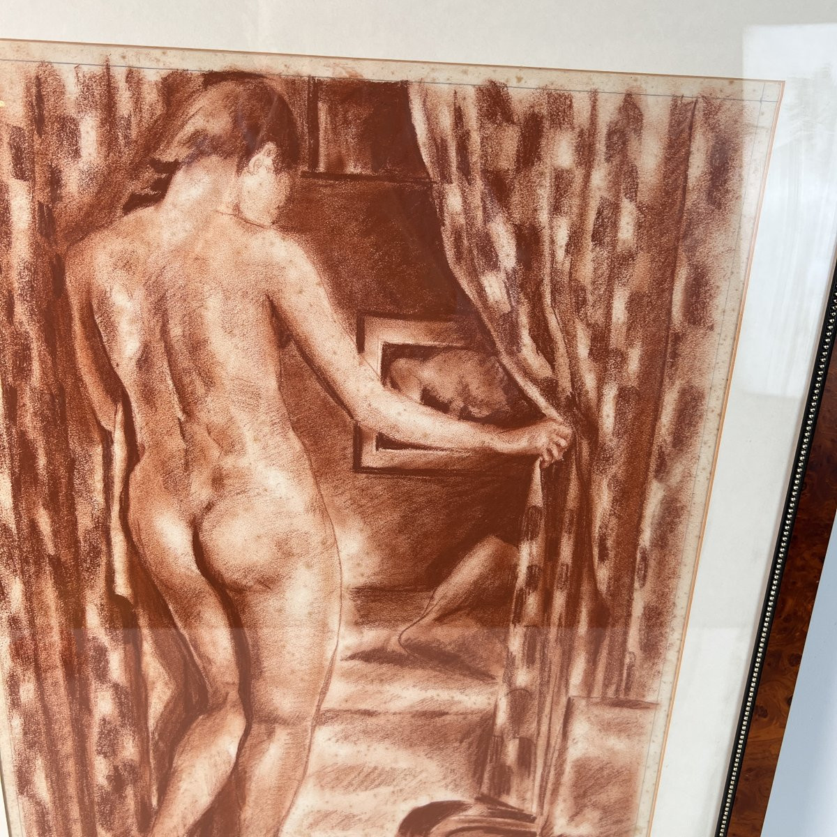 Drawing, Red Chalk Pierre Berjole (1897-1990) Female Nude 1942, Paris France-photo-4