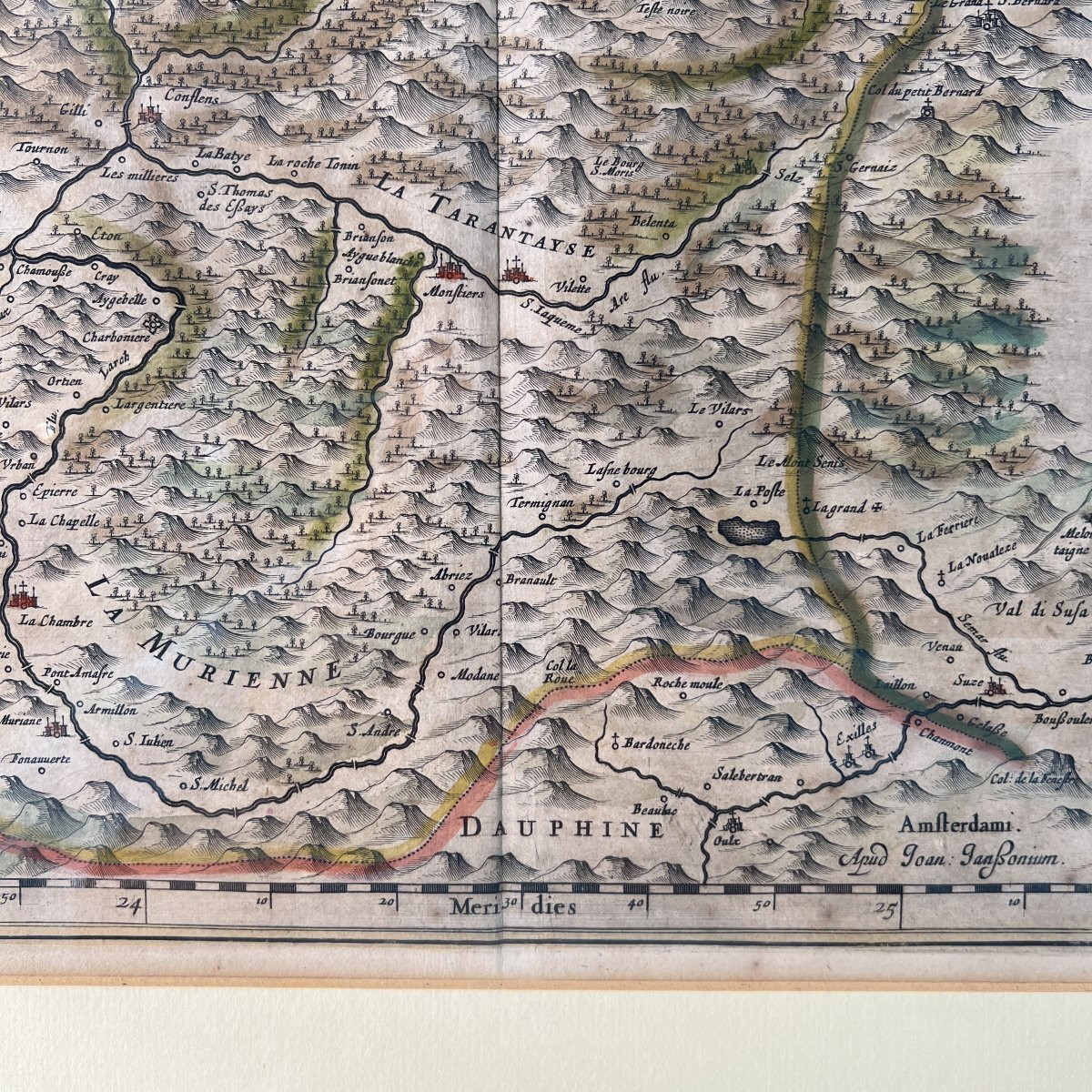 17th Century Map, Duchy Of Savoy Sabaudia Ducatus By Johannes Janssonius Amsterdam-photo-1