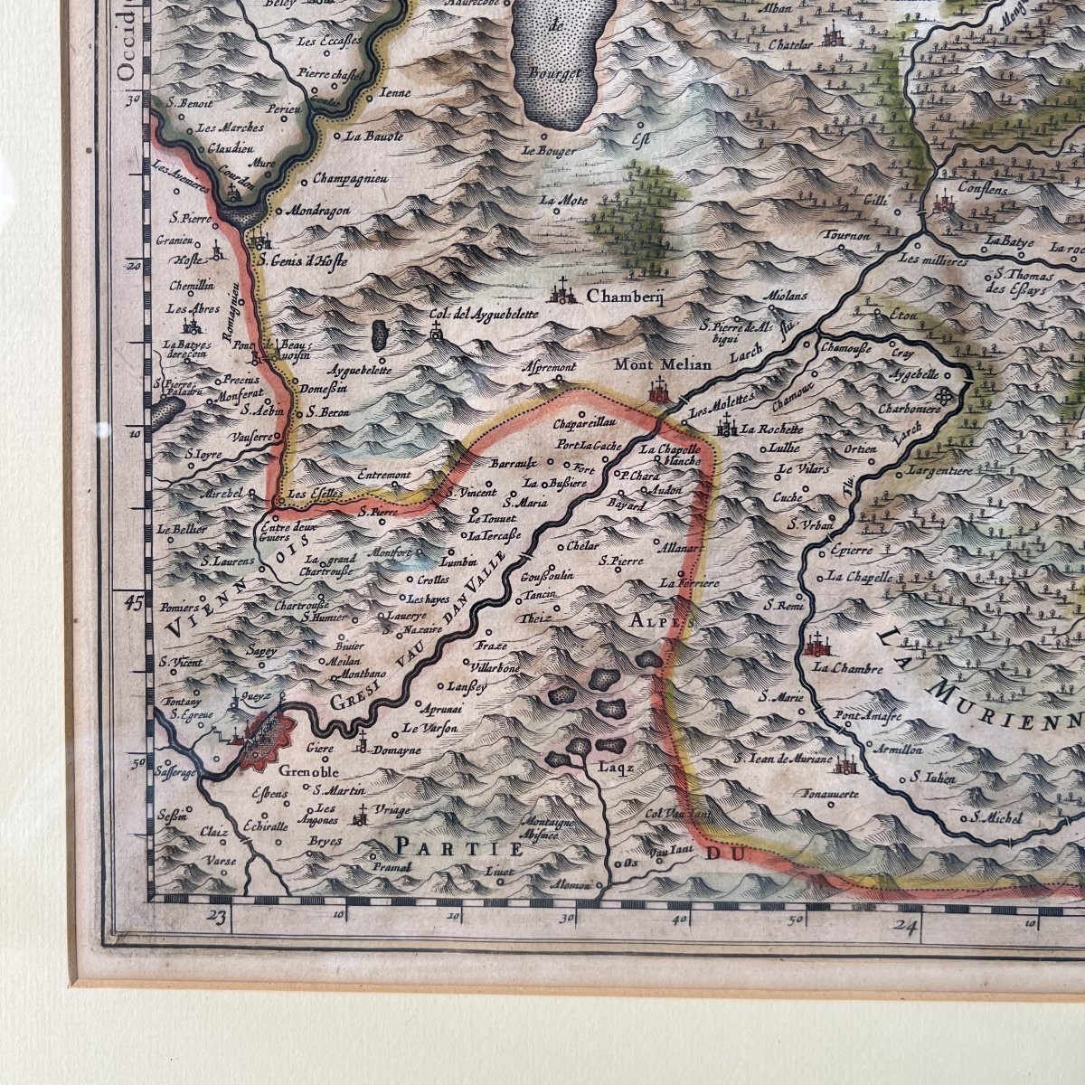 17th Century Map, Duchy Of Savoy Sabaudia Ducatus By Johannes Janssonius Amsterdam-photo-2