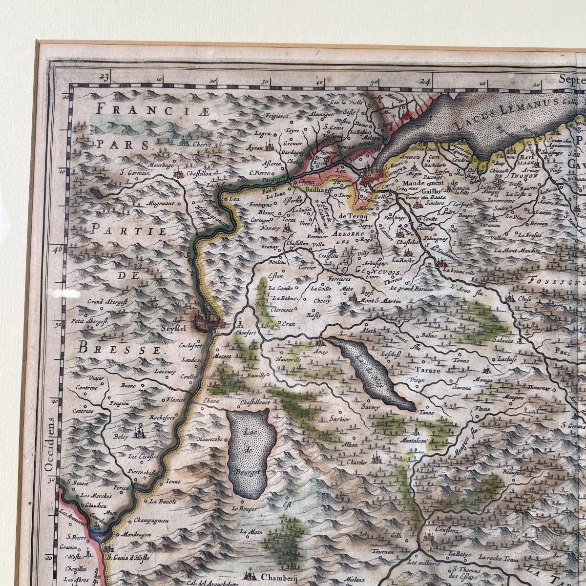 17th Century Map, Duchy Of Savoy Sabaudia Ducatus By Johannes Janssonius Amsterdam-photo-3